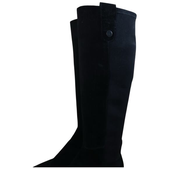 Stuart Weitzman Rambling Suede Mid-Calf Boots In Black Size 8 - Picture 9 of 16